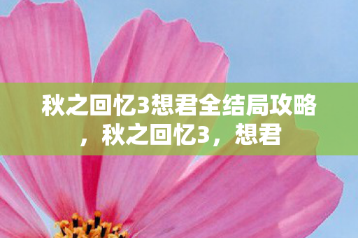 秋之回忆3想君全结局攻略，秋之回忆3，想君