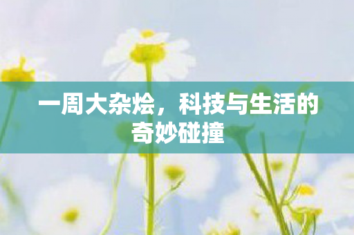 一周大杂烩,科技与生活的奇妙碰撞 一周大杂烩,科技与生活的奇妙碰撞