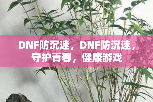 DNF防沉迷，DNF防沉迷，守护青春，健康游戏