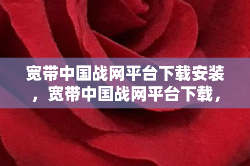 宽带中国战网平台下载安装，宽带中国战网平台下载，连接未来，畅享高速网络