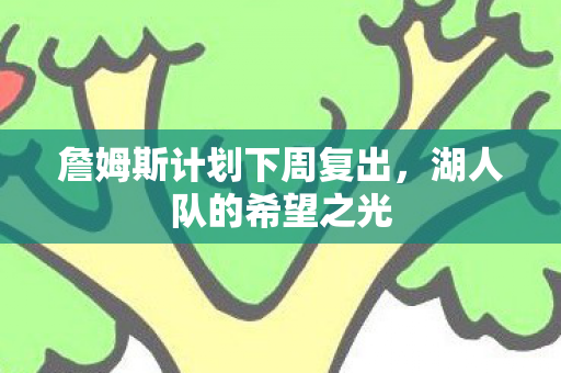 詹姆斯计划下周复出，湖人队的希望之光