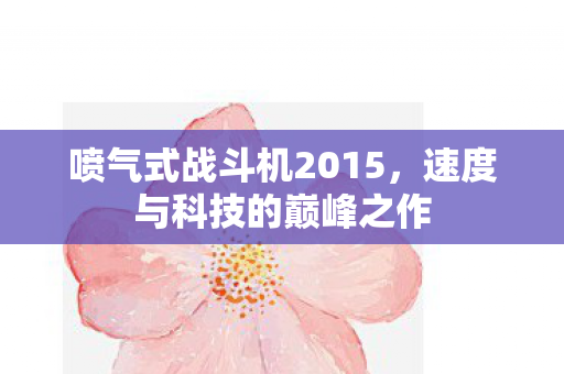 喷气式战斗机2015，速度与科技的巅峰之作