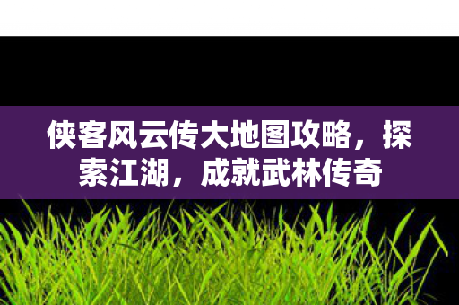 侠客风云传大地图攻略，探索江湖，成就武林传奇