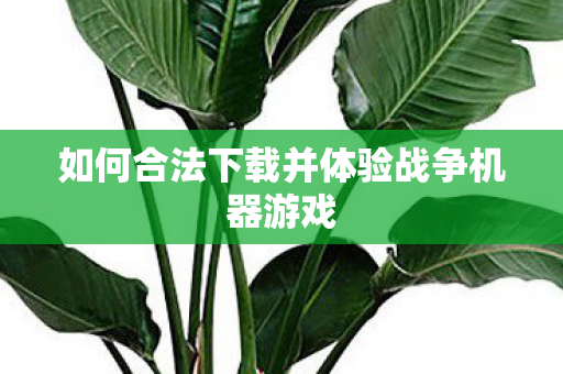 如何合法下载并体验战争机器游戏