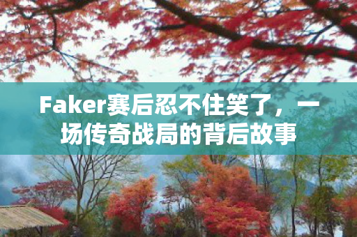 Faker赛后忍不住笑了图片