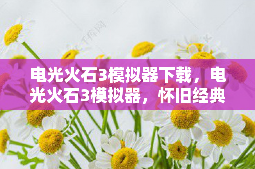 电光火石3模拟器下载,电光火石3模拟器,怀旧经典,重塑经典 电光火石3模拟器下载,电光火石3模拟器,怀旧经典,重塑经典