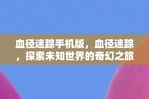 血径迷踪手机版，血径迷踪，探索未知世界的奇幻之旅