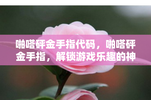 啪嗒砰金手指代码，啪嗒砰金手指，解锁游戏乐趣的神奇钥匙