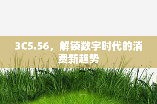 3C5.56，解锁数字时代的消费新趋势