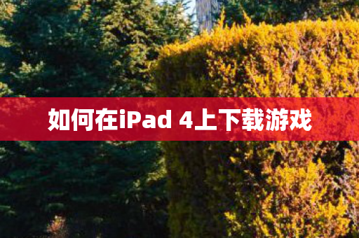 如何在iPad 4上下载游戏图片