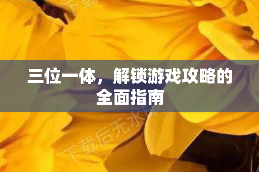 解锁游戏攻略的全面指南图片