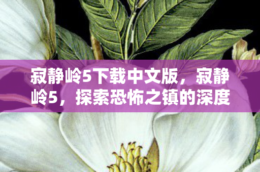 寂静岭5下载中文版，寂静岭5，探索恐怖之镇的深度体验