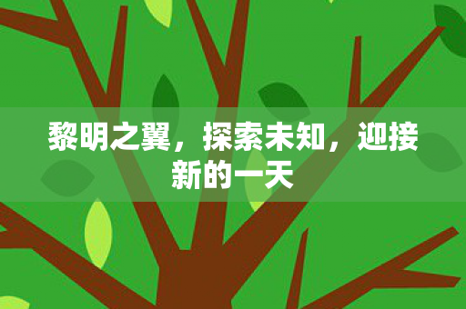 黎明之翼，探索未知，迎接新的一天