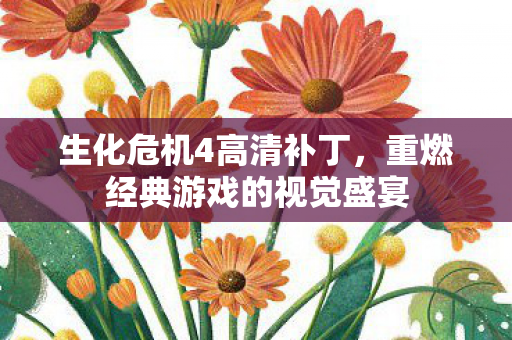 生化危机4高清补丁，重燃经典游戏的视觉盛宴