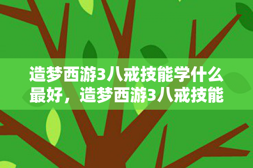 造梦西游3八戒技能学什么最好，造梦西游3八戒技能详解