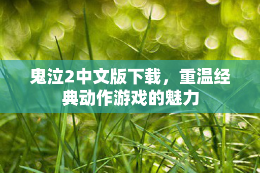 鬼泣2中文版下载,重温经典动作游戏的魅力 鬼泣2中文版下载,重温经典动作游戏的魅力