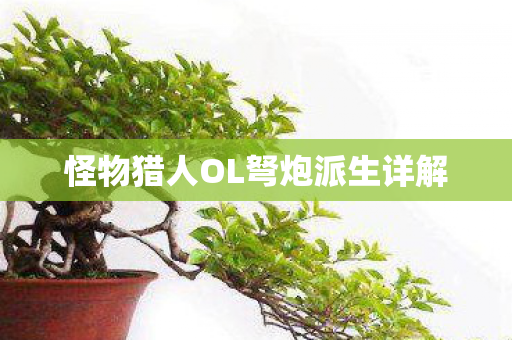 怪物猎人OL弩炮派生详解