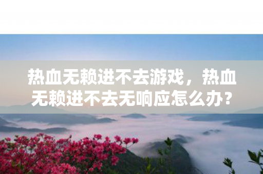 热血无赖进不去游戏，热血无赖进不去无响应怎么办？