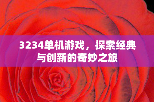 3234单机游戏，探索经典与创新的奇妙之旅