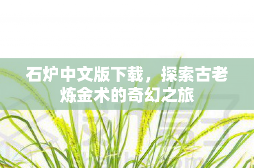 石炉中文版下载，探索古老炼金术的奇幻之旅