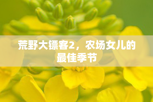 荒野大镖客2,农场女儿的最佳季节 荒野大镖客2,农场女儿的最佳季节