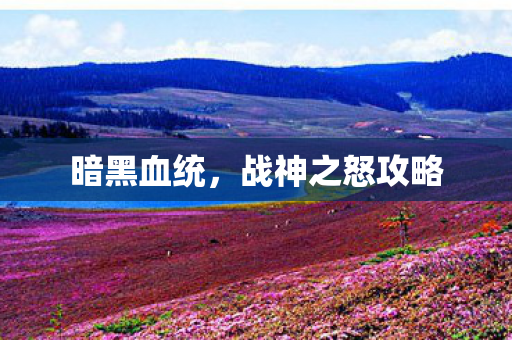 暗黑血统，战神之怒攻略