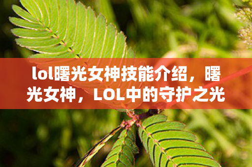 lol曙光女神技能介绍，曙光女神，LOL中的守护之光