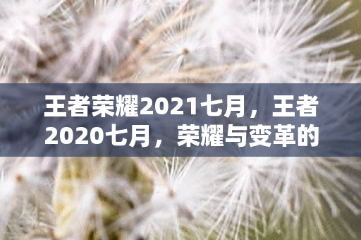 王者荣耀2021七月,王者2020七月,荣耀与变革的交响曲 王者荣耀2021七月,王者2020七月,荣耀与变革的交响曲