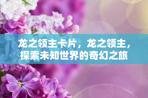 龙之领主卡片,龙之领主,探索未知世界的奇幻之旅 龙之领主卡片,龙之领主,探索未知世界的奇幻之旅
