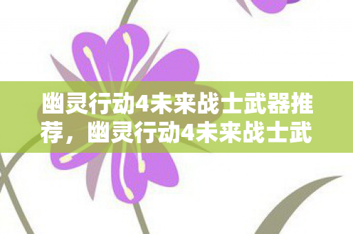 幽灵行动4未来战士武器推荐，幽灵行动4未来战士武器解析