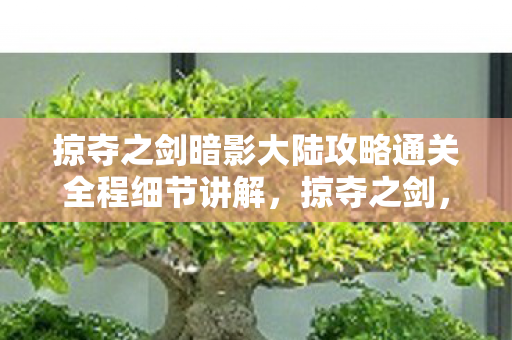 掠夺之剑暗影大陆攻略通关全程细节讲解,掠夺之剑,暗影大陆 掠夺之剑暗影大陆攻略通关全程细节讲解,掠夺之剑,暗影大陆