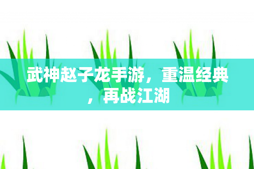 武神赵子龙手游,重温经典,再战江湖 武神赵子龙手游,重温经典,再战江湖