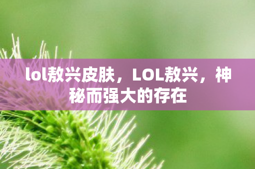 lol敖兴皮肤,LOL敖兴,神秘而强大的存在 lol敖兴皮肤,LOL敖兴,神秘而强大的存在