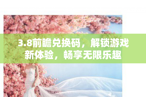 3.8前瞻兑换码，解锁游戏新体验，畅享无限乐趣