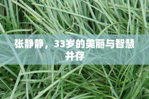 张静静，33岁的美丽与智慧并存