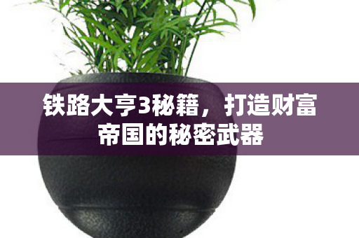 铁路大亨3秘籍，打造财富帝国的秘密武器