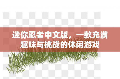 迷你忍者中文版，一款充满趣味与挑战的休闲游戏