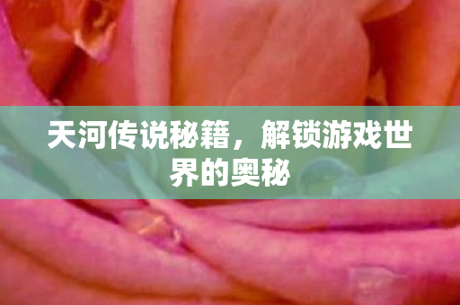 天河传说秘籍，解锁游戏世界的奥秘