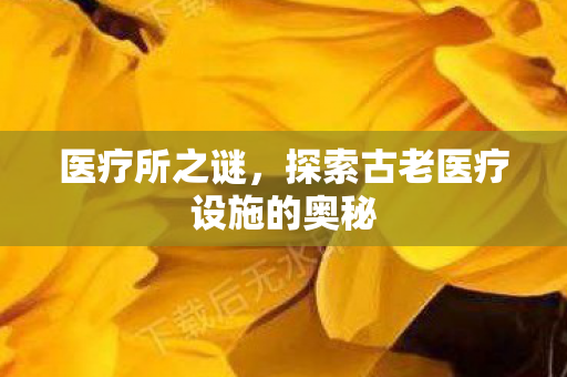 医疗所之谜,探索古老医疗设施的奥秘 医疗所之谜,探索古老医疗设施的奥秘