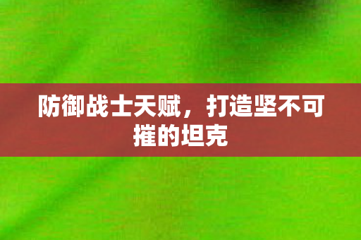 防御战士天赋，打造坚不可摧的坦克