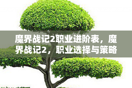 魔界战记2职业进阶表，魔界战记2，职业选择与策略指南