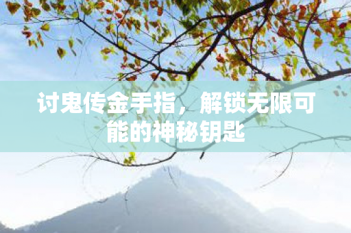 讨鬼传金手指，解锁无限可能的神秘钥匙