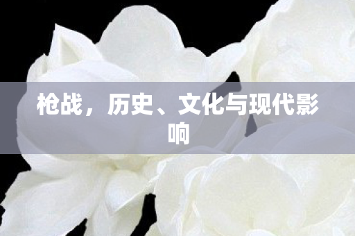枪战，历史、文化与现代影响