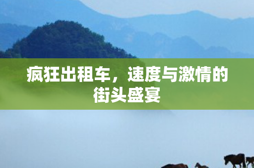 疯狂出租车，速度与激情的街头盛宴