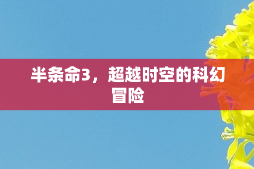 半条命3,超越时空的科幻冒险 半条命3,超越时空的科幻冒险