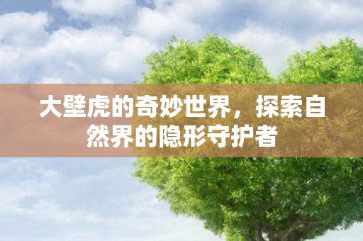 大壁虎的奇妙世界，探索自然界的隐形守护者