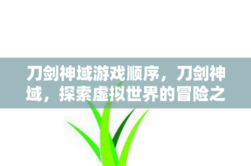 刀剑神域游戏顺序，刀剑神域，探索虚拟世界的冒险之旅