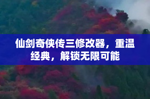 仙剑奇侠传三修改器,重温经典,解锁无限可能 仙剑奇侠传三修改器,重温经典,解锁无限可能