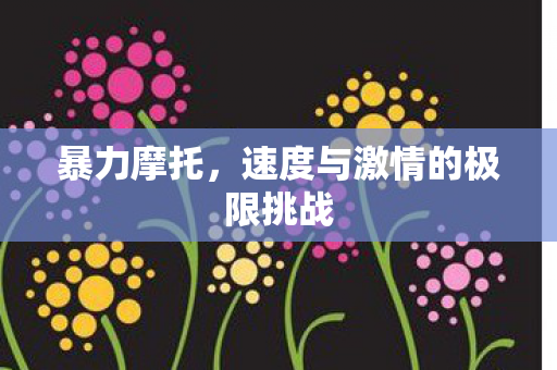 暴力摩托，速度与激情的极限挑战