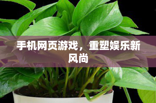手机网页游戏，重塑娱乐新风尚